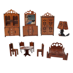 Wooden Toy Furniture with Table Lamp