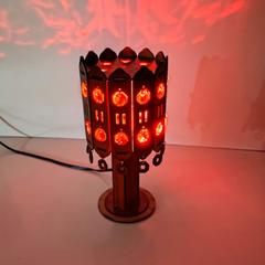 Handcrafted Wooden Set of 2 Table Lamp with Light – Decorative & Functional