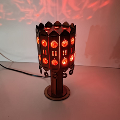 Handcrafted Wooden Set of 2 Table Lamp with Light – Decorative & Functional