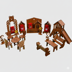 Sweet Home Bear  Luxury Wooden Set