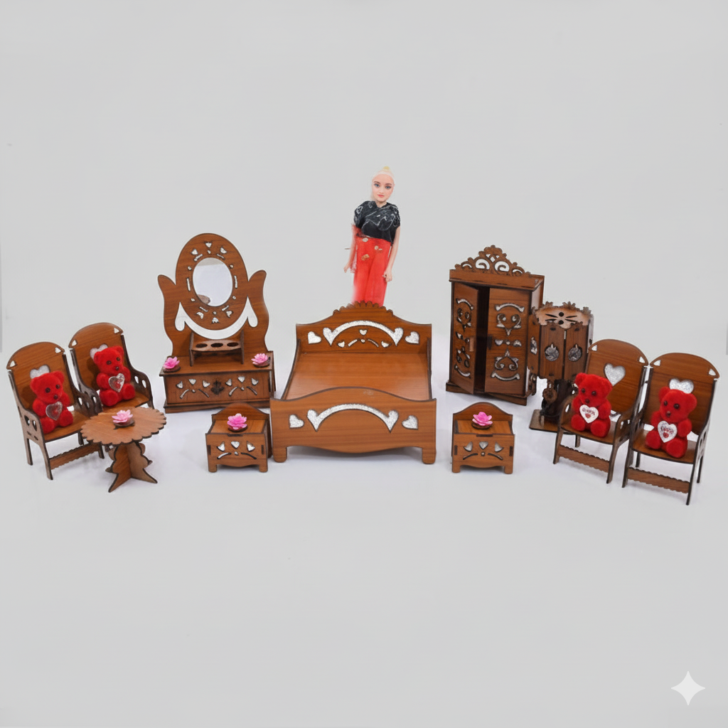 👑 Royal Doll Bedroom Set – Premium Collection