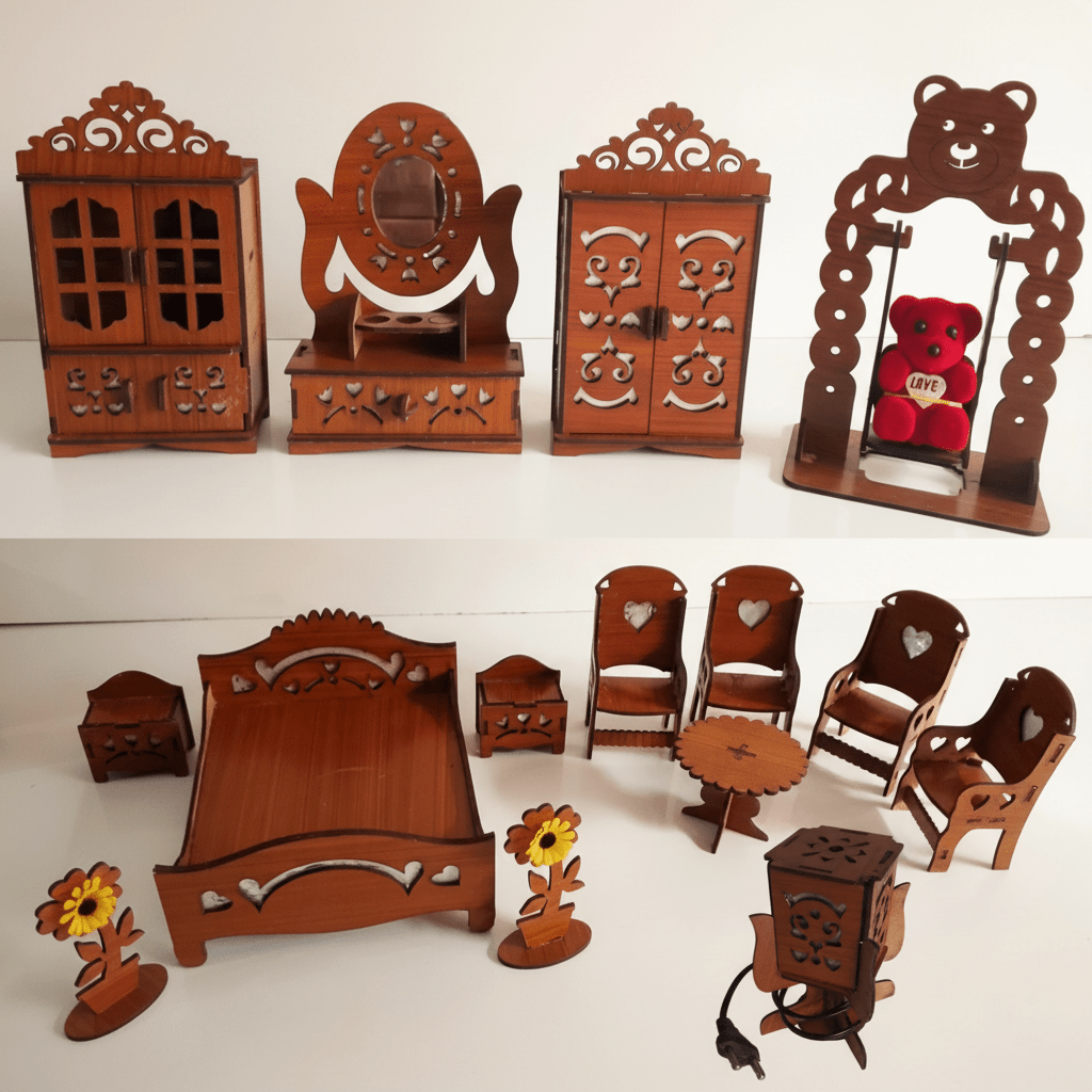 👑 Royal Doll Bedroom Set – Premium Collection - Talhapk store